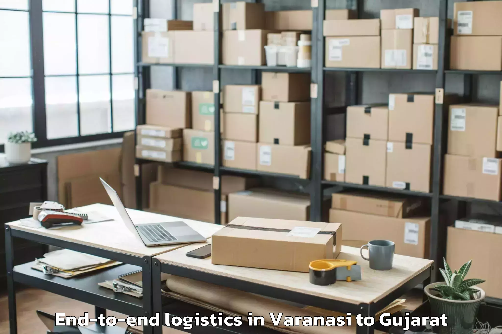 Professional Varanasi to Marwadi University Rajkot End To End Logistics